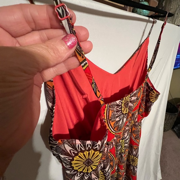 Sz 6 Banana Republic ruffled hem  mod tank maxi dress - Picture 6 of 14